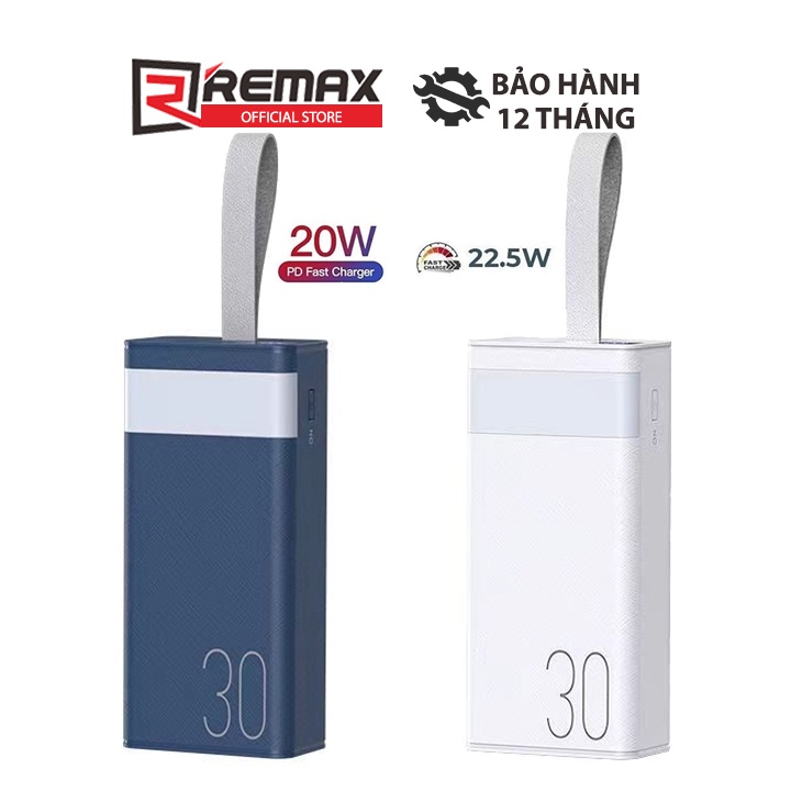 Pin dự phòng sạc nhanh Remax RPP-320 dung lượng 30000mAh có đèn pin