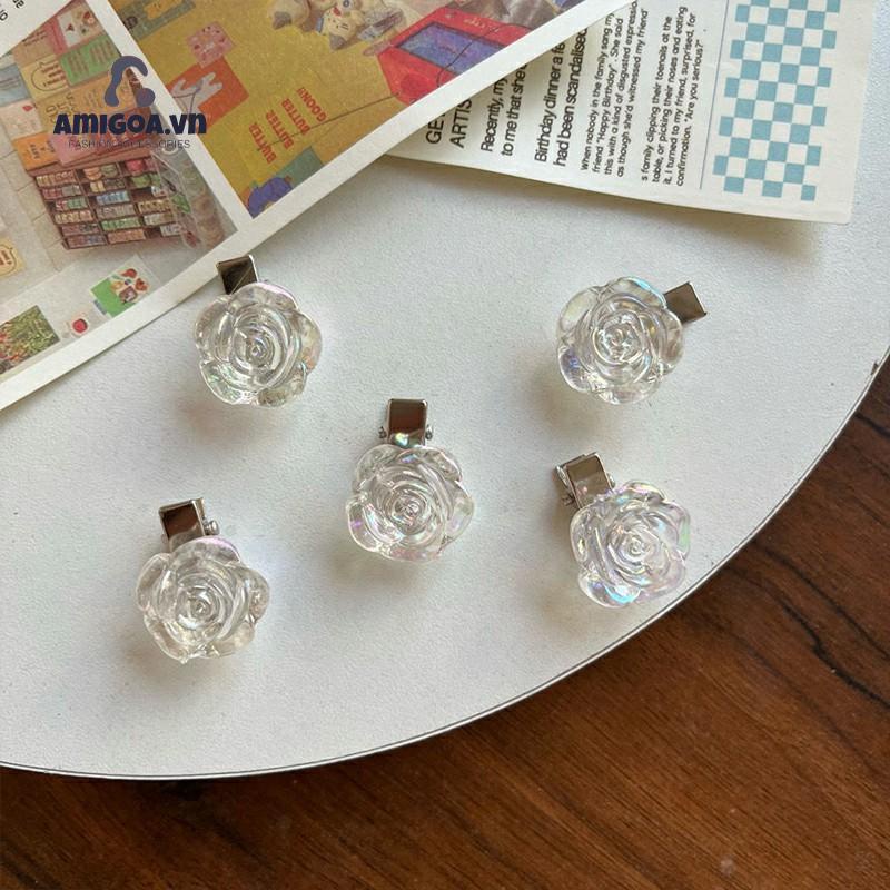 ✨✨Kẹp Tóc Hình Hoa Trà Nhỏ Phong Cách Mới 2021 Cho Nữ