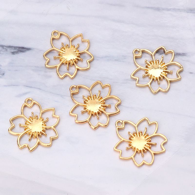 Bộ 5 Khung Nhựa Hình Hoa Anh Đào Dùng Làm Trang Sức