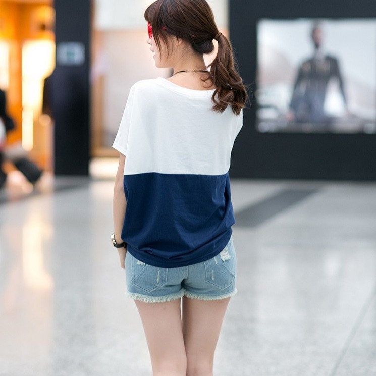 Áo thun tay cánh dơi cổ tròn thiết kế dáng rộng thoải mái A14