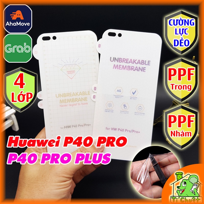 [Mặt Trước] Dán CL Dẻo PPF Huawei P40 PRO/ P40 PRO PLUS Cường Lực Chống Vân Tay