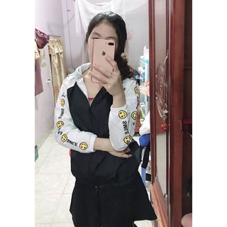 Áo gió 2 lớp-Rót tay icon Smile