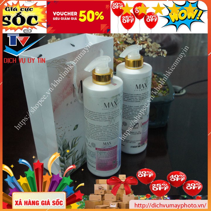 Cặp dầu gội dầu xả thương hiệu MAX thơm chính hãng đảm bảo chất lượng kholinhkienmayin