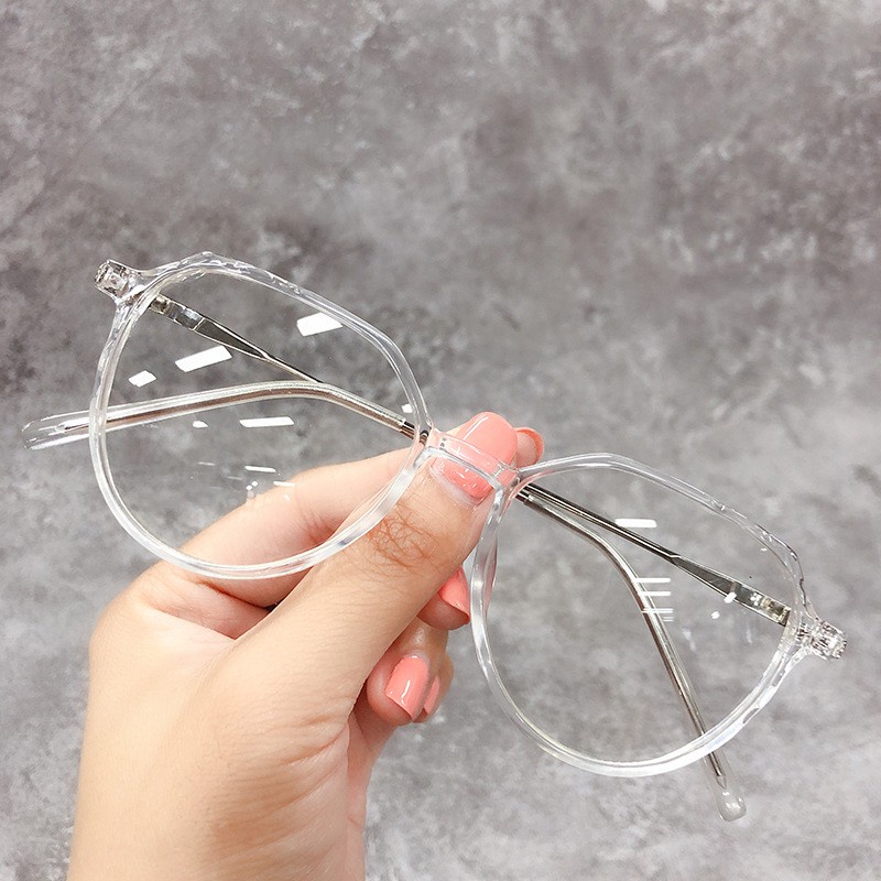 Kính không độ nam nữ gọng kim loại cao cấp, kính mắt thời trang thay được mắt cận - AU33