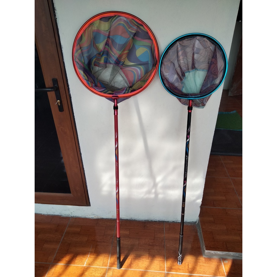 Vợt Cá Carbon Vành Tròn Có thể thu gọn chuyên dụng câu đài vợt cá câu đài, Cán vợt carbon câu đơn câu đài