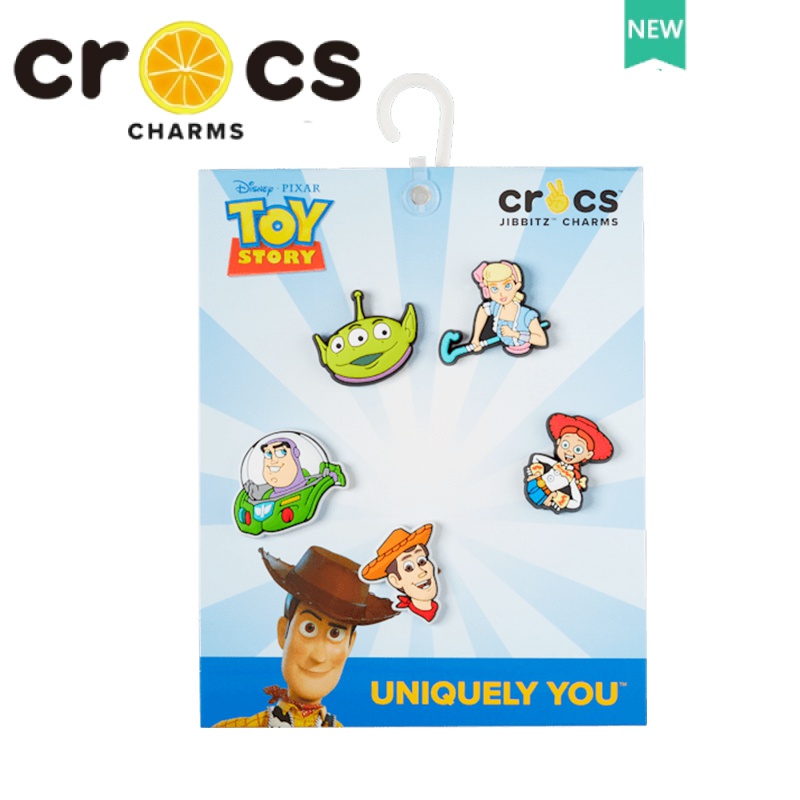 Phụ Kiện Khóa Gài Hình Giày crocs Họa Tiết Hoạt Hình Toy Story DIY Trang Trí Trên Cùng