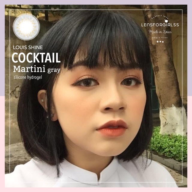 Kính Áp tròng 1 ngày COCKTAIL MARTINI (Xám tây) của Lensme (Korea)