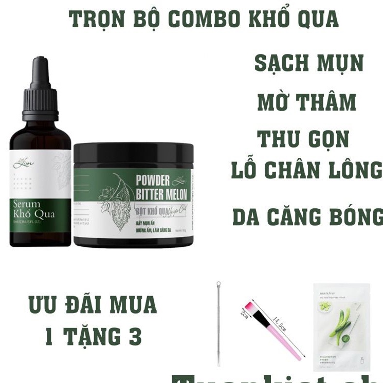Combo serum bột khổ qua mướp đắng Lim sạch mụn mờ thâm nám an toàn hiệu quả | BigBuy360 - bigbuy360.vn