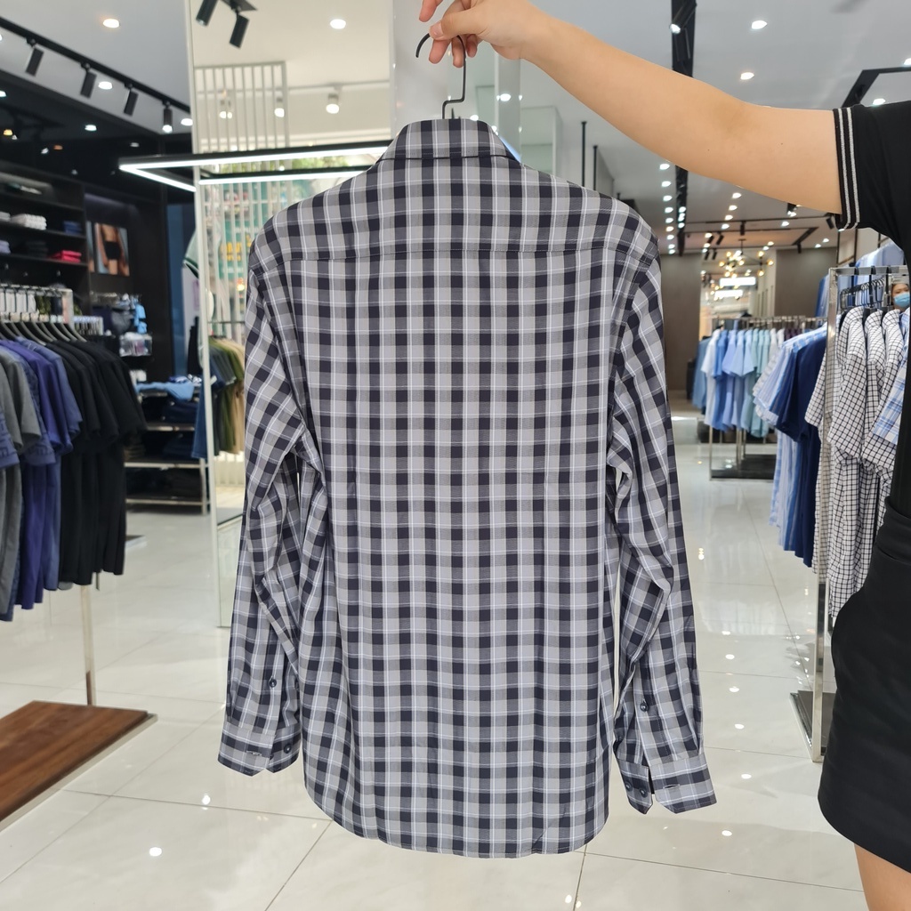 Áo Sơ Mi Nam Dài Tay Owen AR23217D Somi Công Sở Cao Cấp Màu Kẻ Caro Xám Dáng Suông có Túi Chất Sợi Tre Mềm Mát | BigBuy360 - bigbuy360.vn