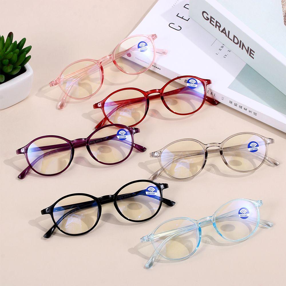 Kính Đọc Sách Gọng Tròn Dẹt Linh Hoạt Chống Bức Xạ Ánh Sáng Xanh Cho Unisex Sự Bảo Vệ