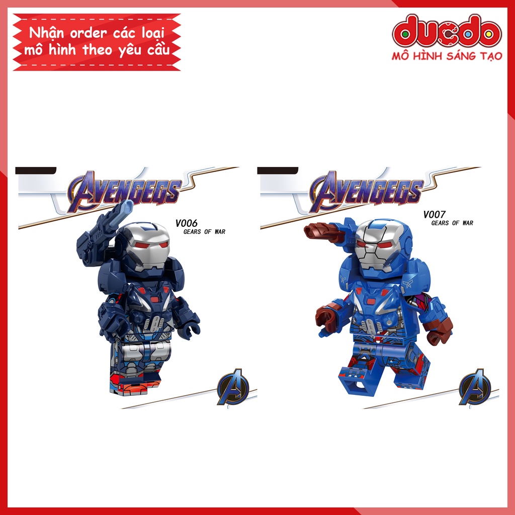 Minifigures nhân vật End Game War Machine - Đồ chơi Lắp ghép Xếp hình Mô hình Mini EndGame Iron Man V006 - V007