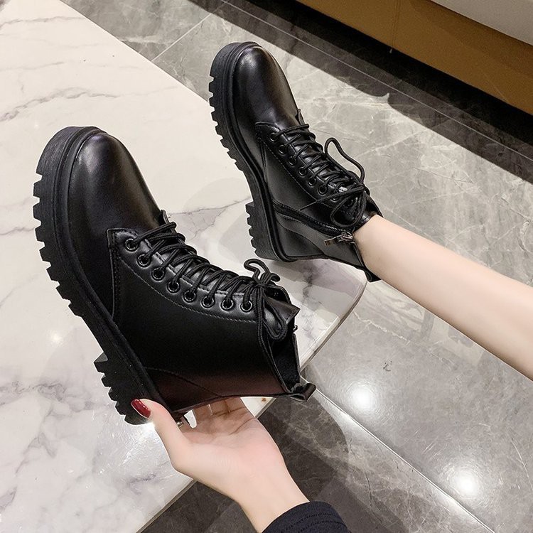 (XẢ HÀNG) GIÀY BỐT BOOTS NỮ KHÓA KÉO CÁ TÍNH KÈM ẢNH CHI THẬT CHI TIẾT