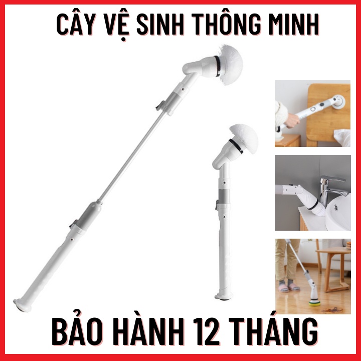 Chổi Điện Vệ Sinh Đa Năng,Vệ Sinh Bồn Cầu,Pin Sạc Tiện Lợi,Bảo Hành 12 Tháng