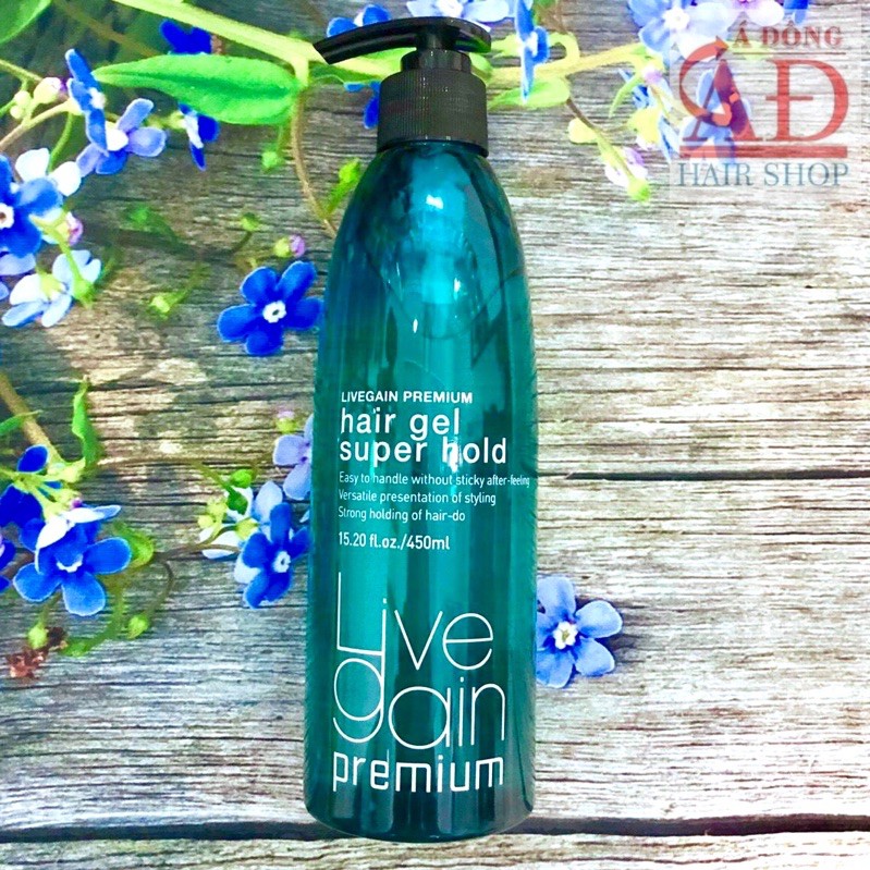 [Chính hãng] [Siêu rẻ] GEL GIỮ NẾP TÓC CỨNG LIVEGAIN PREMIUM HAIR GEL SUPER HOLD 450ML