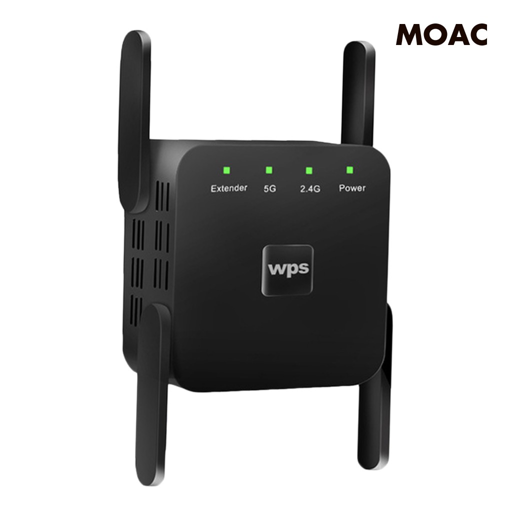 Thiết Bị Khuếch Đại Sóng Wifi 1200mbps 2.4g 5g 4 Ăng Ten