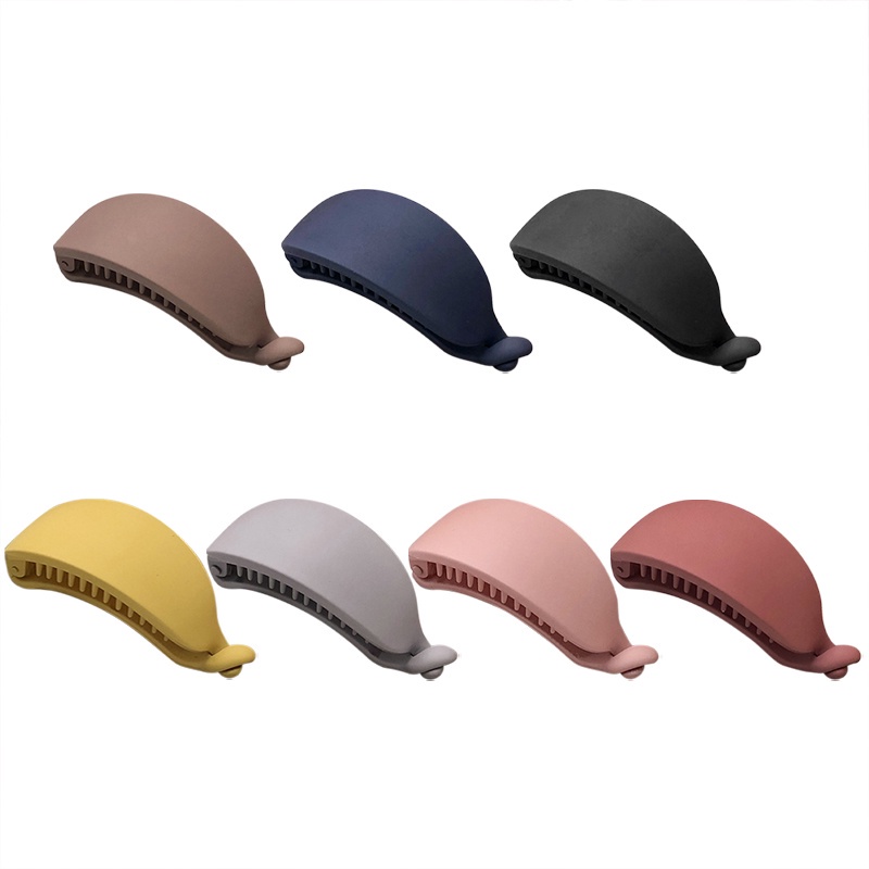 Kẹp Tóc Càng Cua Hình Trái Chuối Màu Kẹo Dễ Thương Thời Trang Cho Nữ