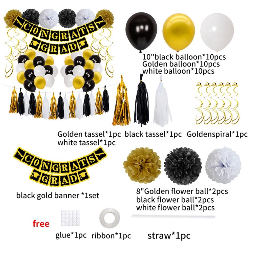 Lloyd Bong Bóng Cao Su Latex Dạng Xoắn DIY Gắn Cục Bông Giấy Chúc Mừng Lớp Học Năm 2021