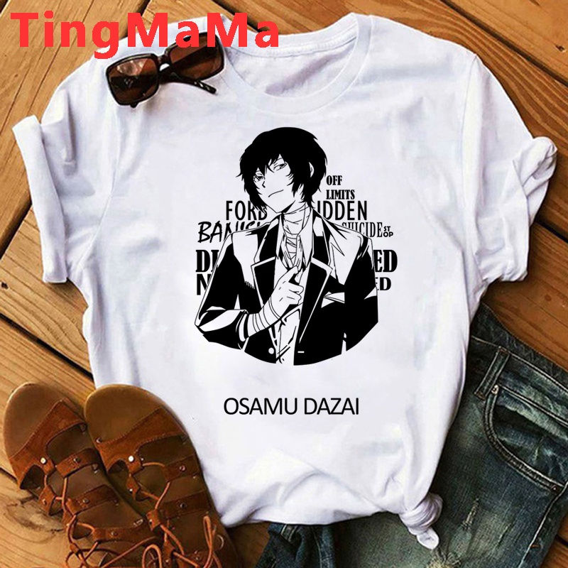 Áo Thun Tay Ngắn In Hình Bungou Stray Dogs Đáng Yêu Cho Nữ