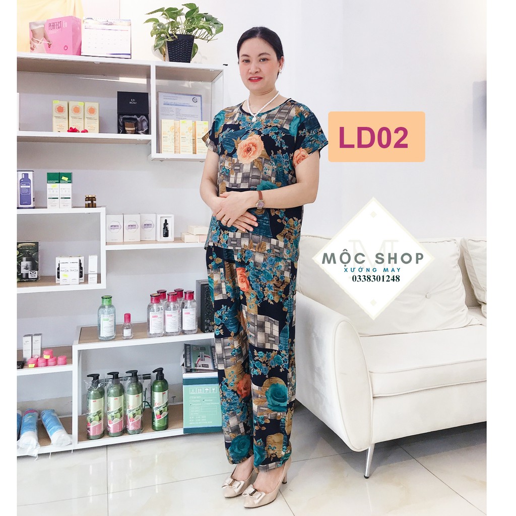 Lanh 3D Tay cộc quần dài Cực Chất - Cho bà cho mẹ