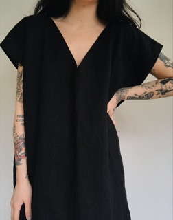 Vải linen bột màu đen