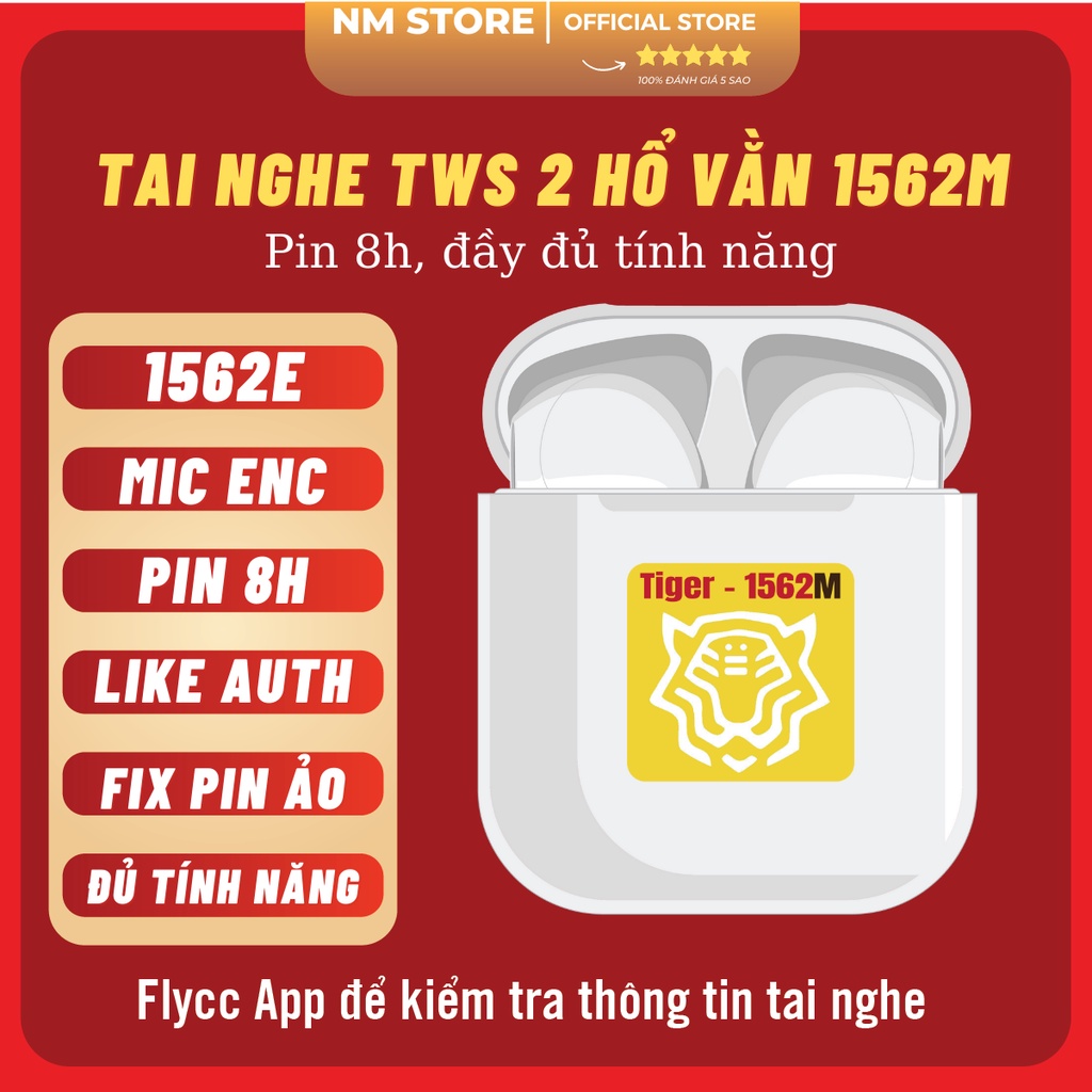 1562m/u - Tai Nghe Bluetooth Tws 2 Hổ 1562m - Pin 8h - Đầy Đủ Chức Năng | Nmstore
