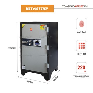 Két Sắt Loại To Cỡ Lớn KV180 Khóa Vân Tay Điện Tử xuất khẩu Mỹ cao cấp Chính Hãng
