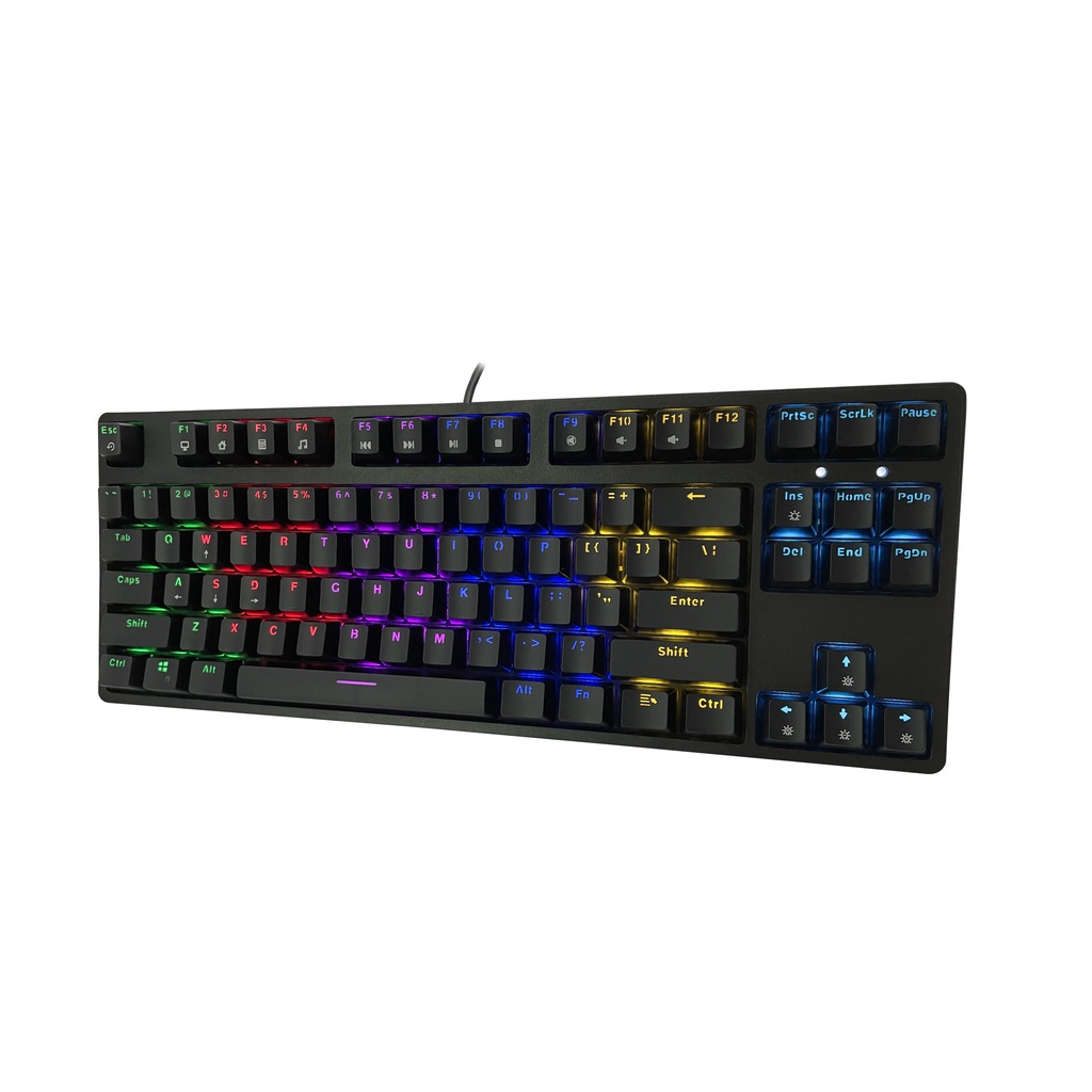 Bàn phím cơ gaming E-DRA EK387L led Rainbow, cáp type C, - Bản mới 2022  HÀNG CHÍNH HÃNG
