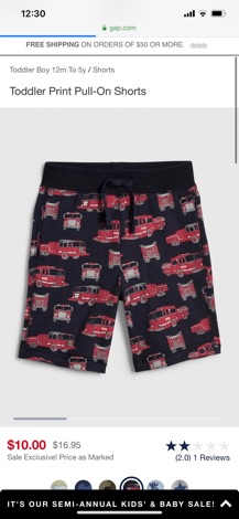 Set 3 quần đùi Baby Gap