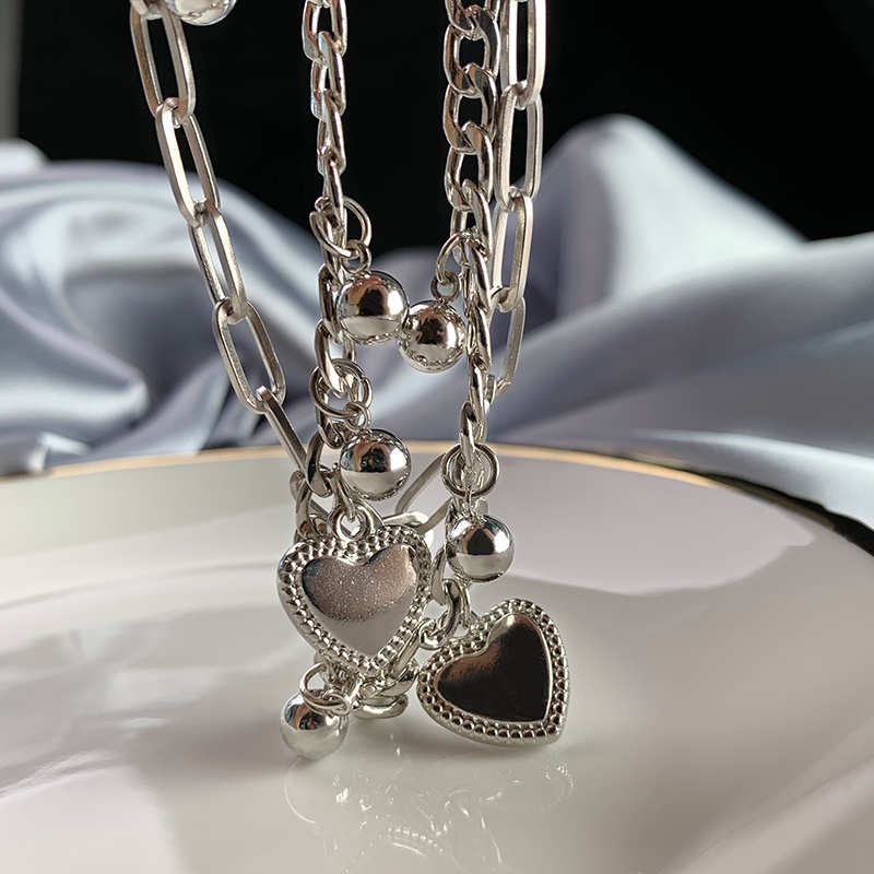 Vòng tay hai lớp hình trái tim thời trang cá tính