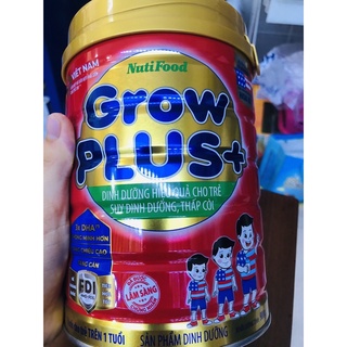 Sữa Bột Grow Plus đỏ 900g nutifood mẫu mơis nhât