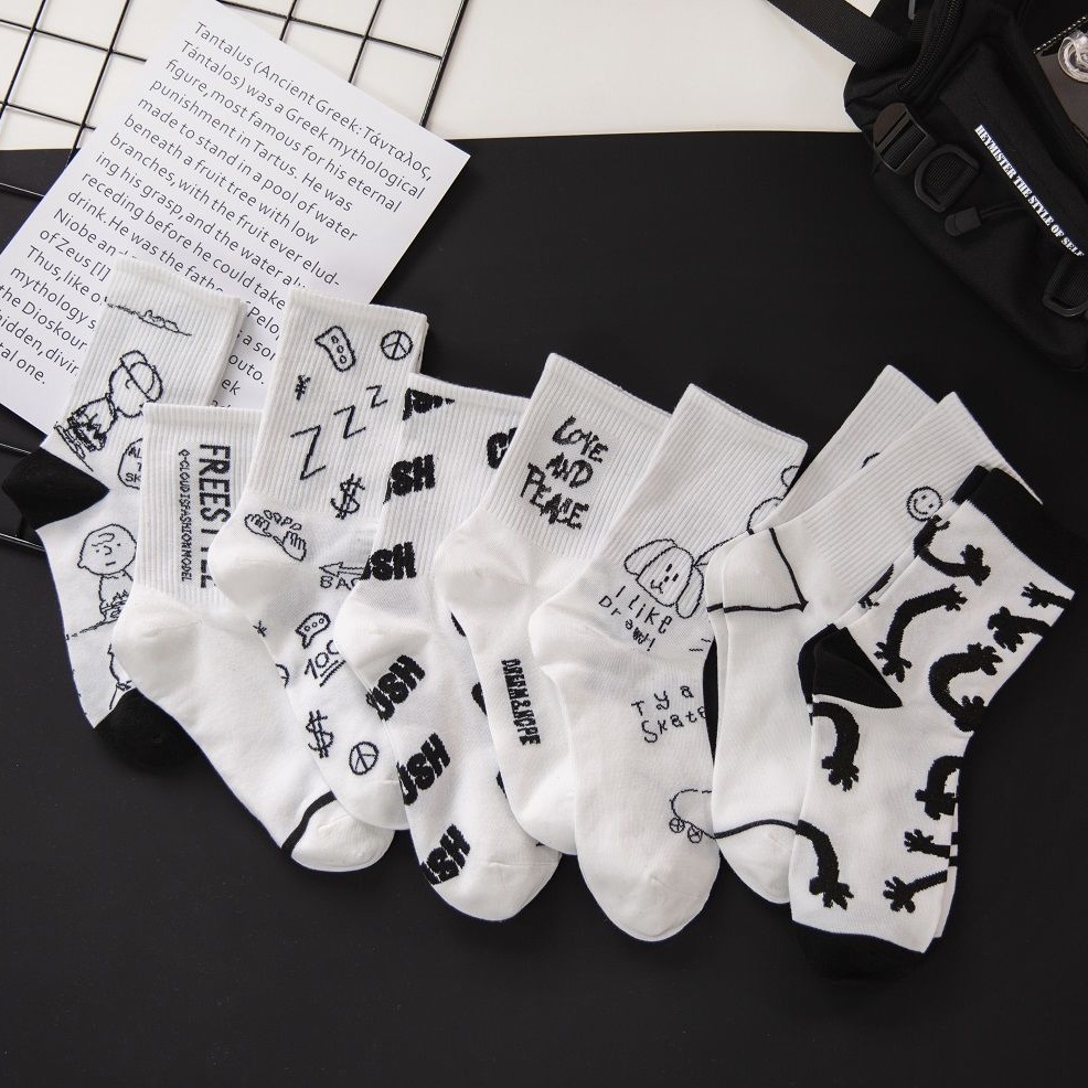 Vớ Cotton Cổ Cao Thời Trang Dành Cho Nam Và Nữ | BigBuy360 - bigbuy360.vn