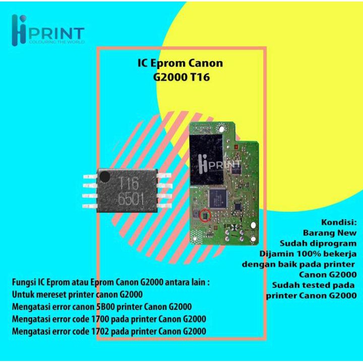 Máy In Eprom Ic Canon G2000 T16, Eeprom Ic Reset Canon G2000, Canon G2000 T16