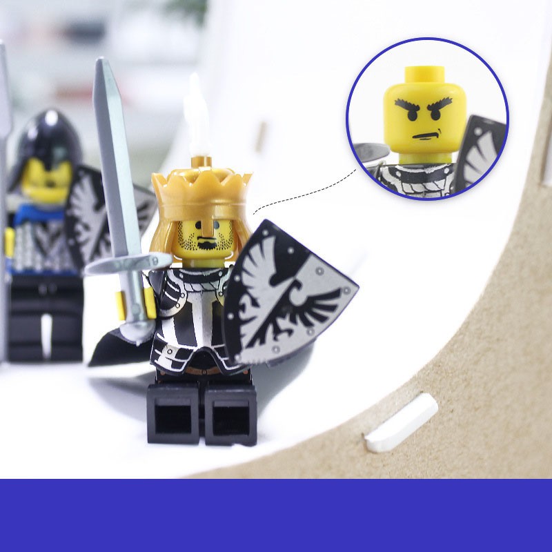 Minifigures LOJO AX-9808 - Lính trung cổ hiệp sĩ bóng đêm - Minifigures Black Shadow Knight