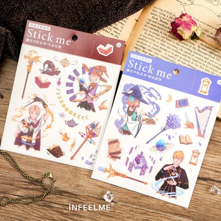 Enjoymore STICKER HỌC VIỆN PHÙ THỦY INFEEL.ME - STICK ME Trang Trí Scrapbook, Bullet Journal, Planner, Bujo