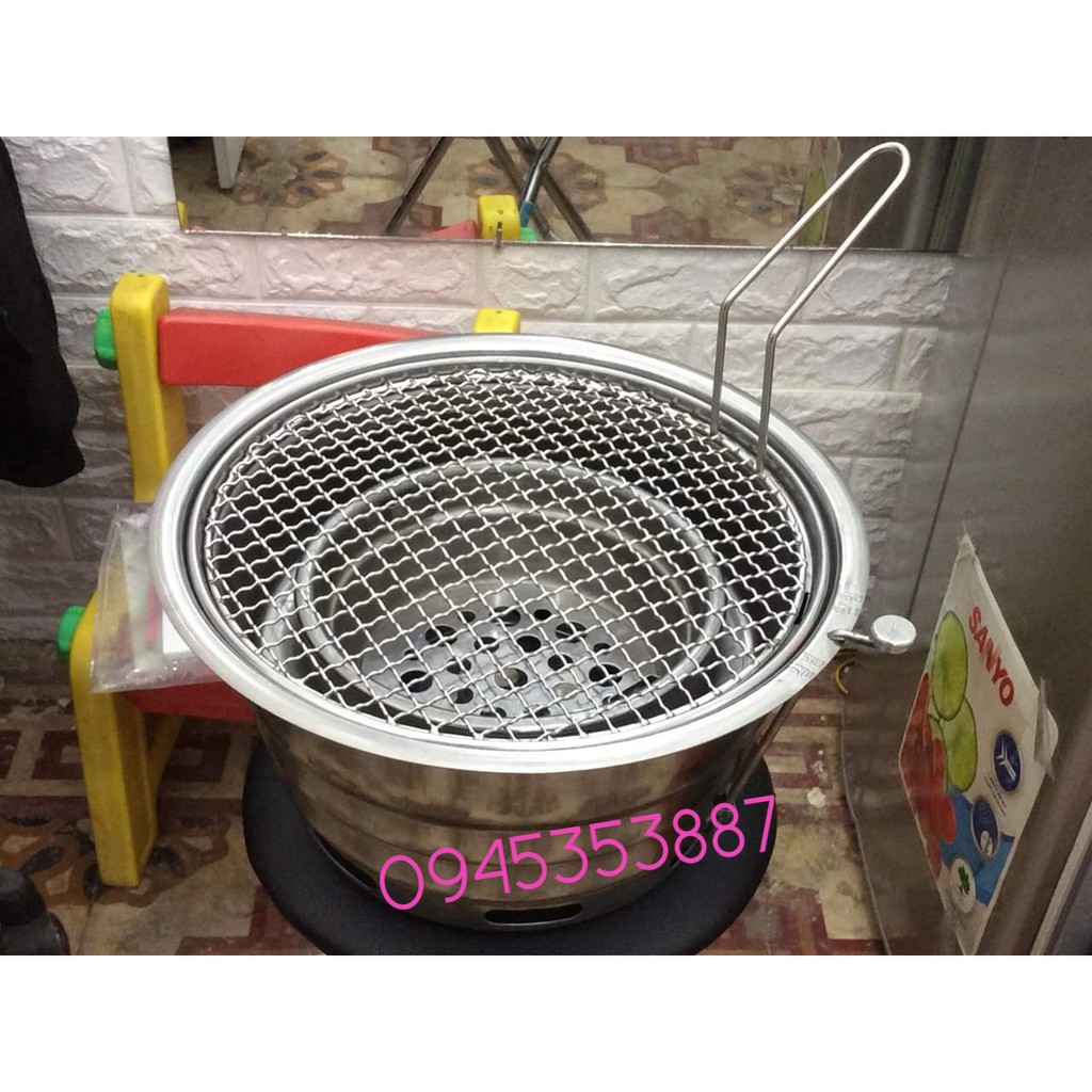 Bếp nướng than hoa âm bàn không khói ,bếp nướng than hoa inox hút dương