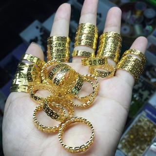 Nhẫn kim tiền bạc phủ vàng