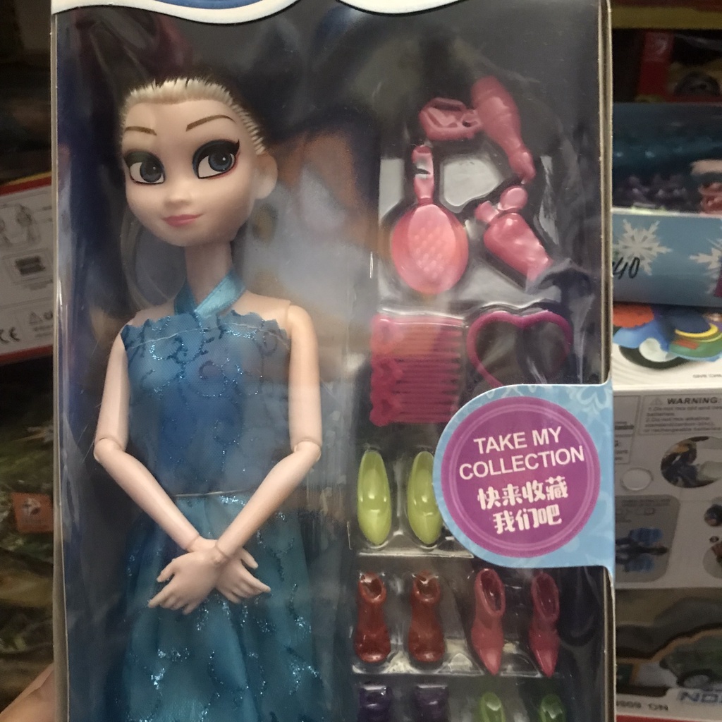 Búp Bê Elsa Trang Điểm - Búp Bê Elsa Và Tủ Giày