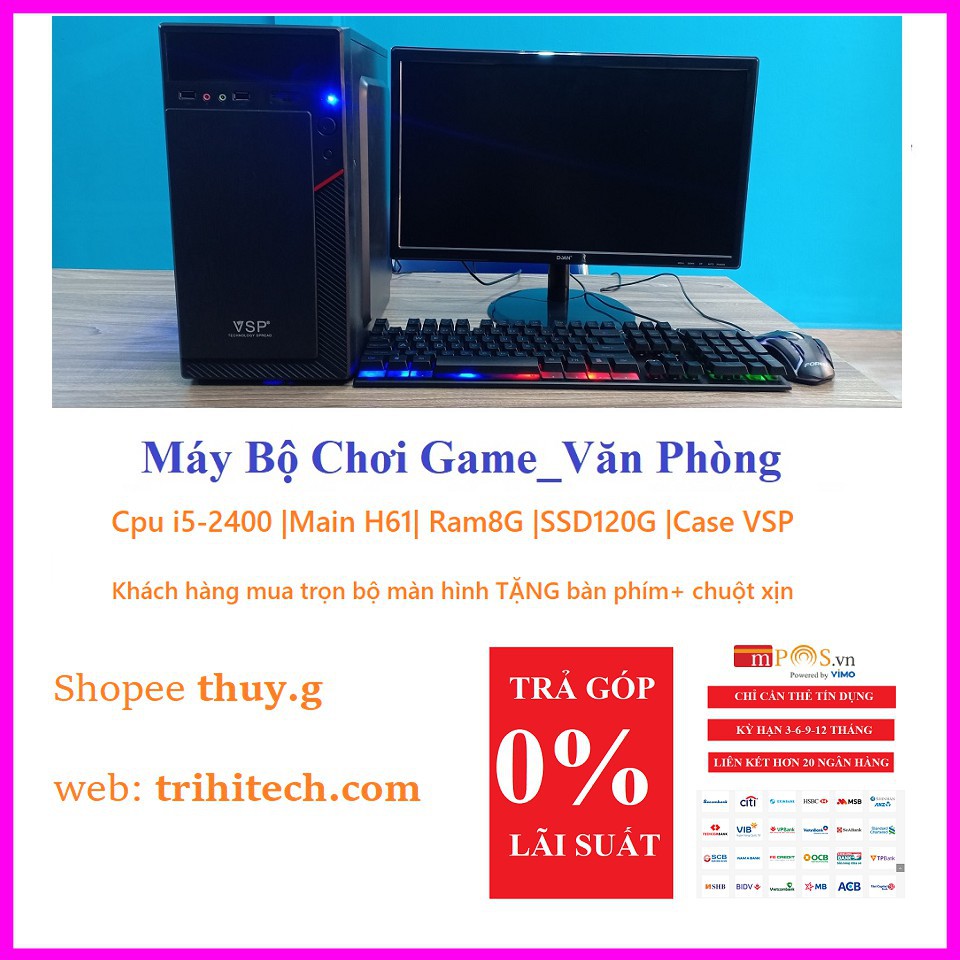 [Sale sập sàn] Máy bộ văn phòng 4 triệu có trả góp full màn hình card vga