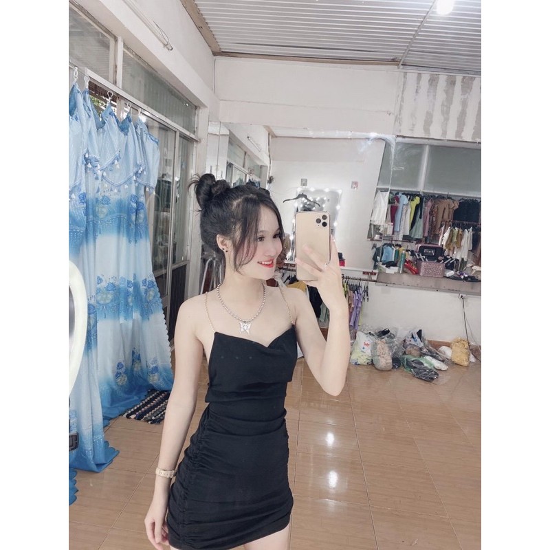 Đầm Ôm Body Nữ Cột Nơ Lưng Phối Dây Xích Siêu Thời Trang Hot 2021 - Hàng Có Sẵn | BigBuy360 - bigbuy360.vn
