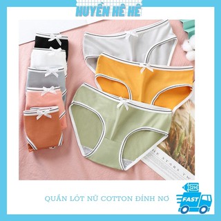 Quần Lót Nữ ❤️FREESHIP❤️ Quần Lót Nữ Cotton có lớp  kháng khuẩn ❤️ Quần Cotton đính nơ điệu đà dễ thương mã A16
