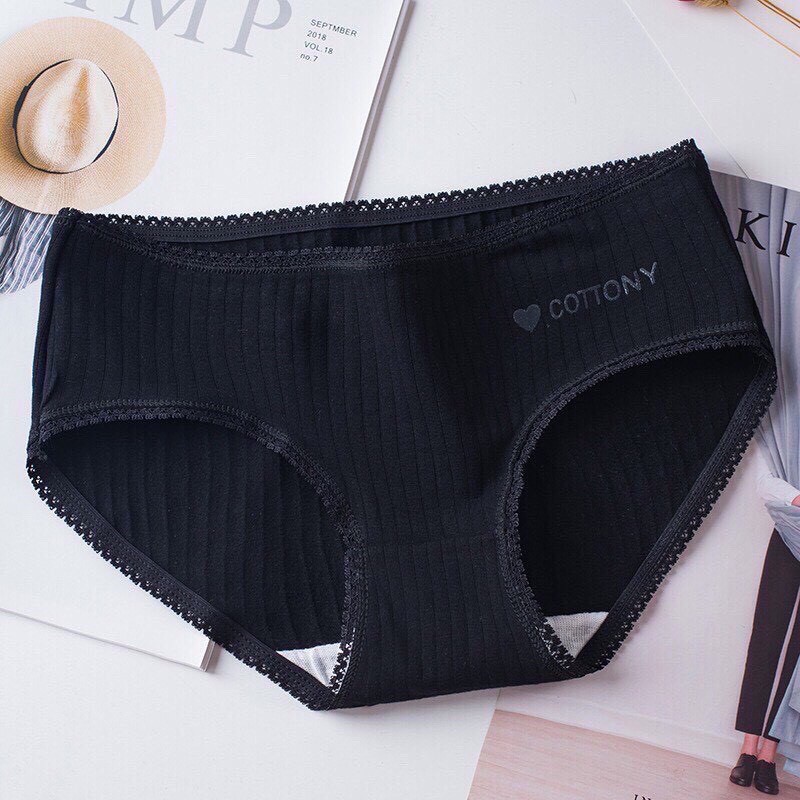 Quần Lót Nữ Cotton ⚡ FREESHIP ⚡ Quần Lót Kẻ Gân QL180 | BigBuy360 - bigbuy360.vn