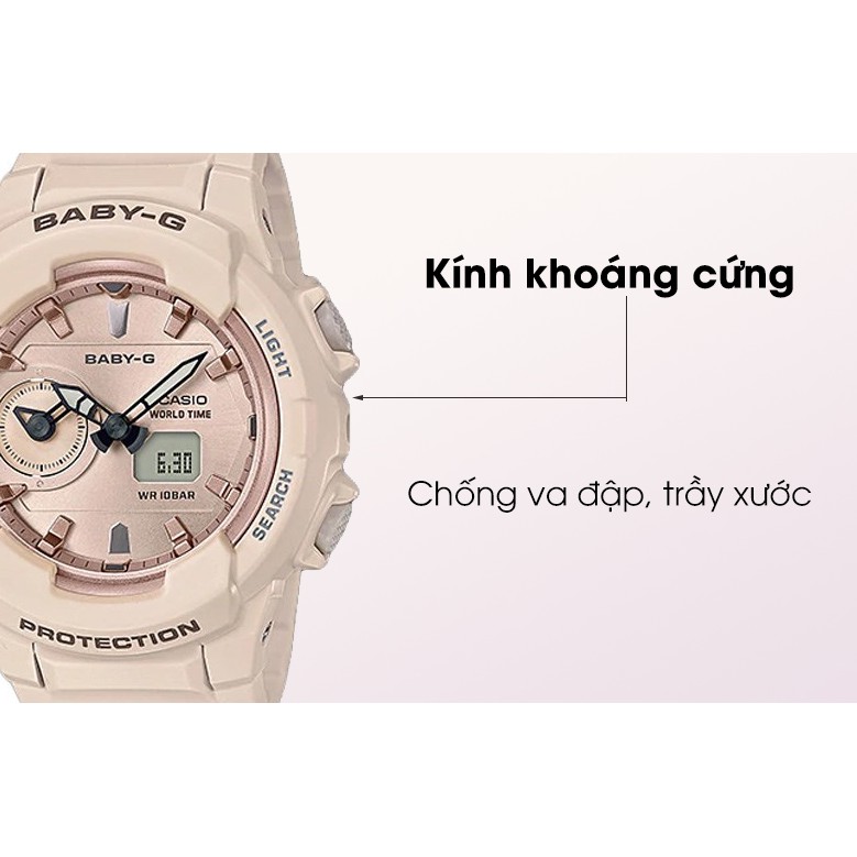 Đồng Hồ Casio Nữ Dây Cao Su BABY-G BGA-230SA-4A Chính Hãng