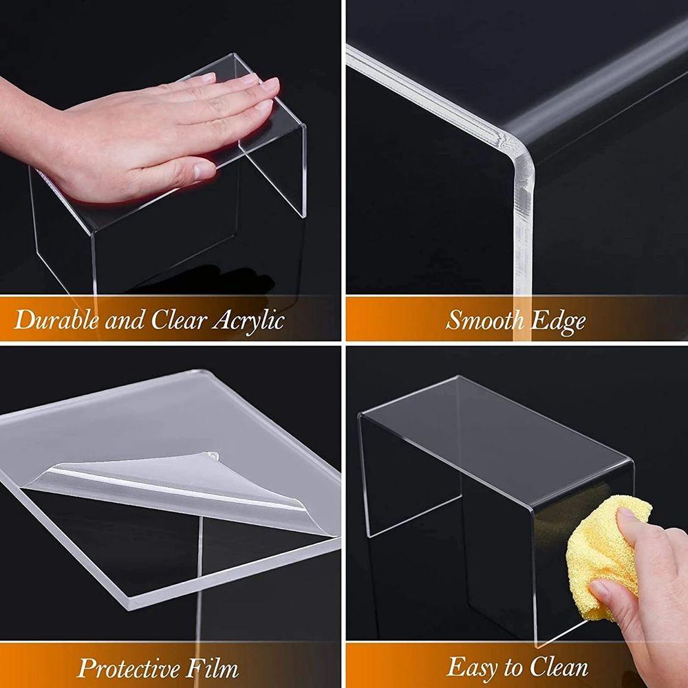 Set 5 Giá Đỡ Trưng Bày Giày Bằng Acrylic Trong Suốt Đa Năng