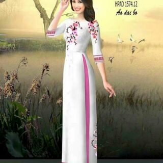 Vải áo dài in 3D bộ tằm
