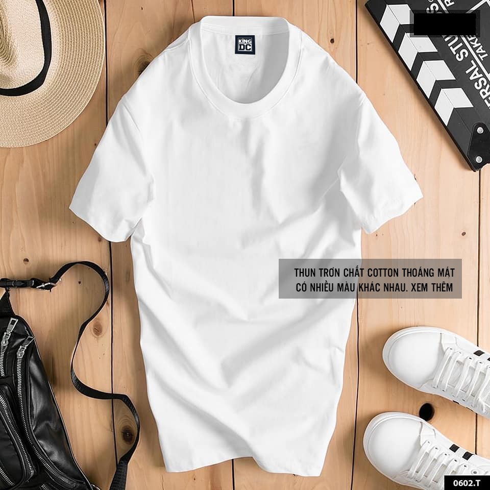 Áo Thun Trơn Nam Nữ Đen Trắng KING DC Áo Phông Trơn Đen Trắng Cổ Tròn Chất Vải Đẹp Thoáng Mát Thấm Hút Mồ Hôi Tốt | BigBuy360 - bigbuy360.vn