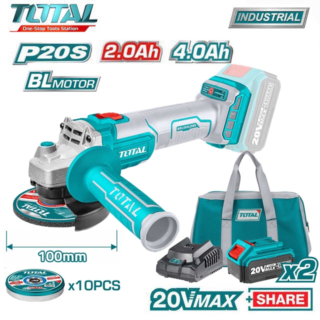 Máy mài góc dùng pin Lithium 20V Total TAGLI2010082