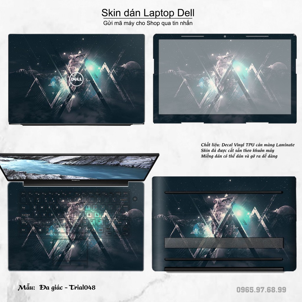 Skin dán Laptop Dell in hình Đa giác _nhiều mẫu 8 (inbox mã máy cho Shop)