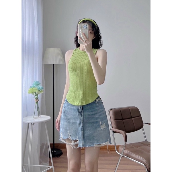 (H.N.M STORE) Áo ba lỗ from dài chất len gân hàng- chuyên sỉ hàng chuẩn shop