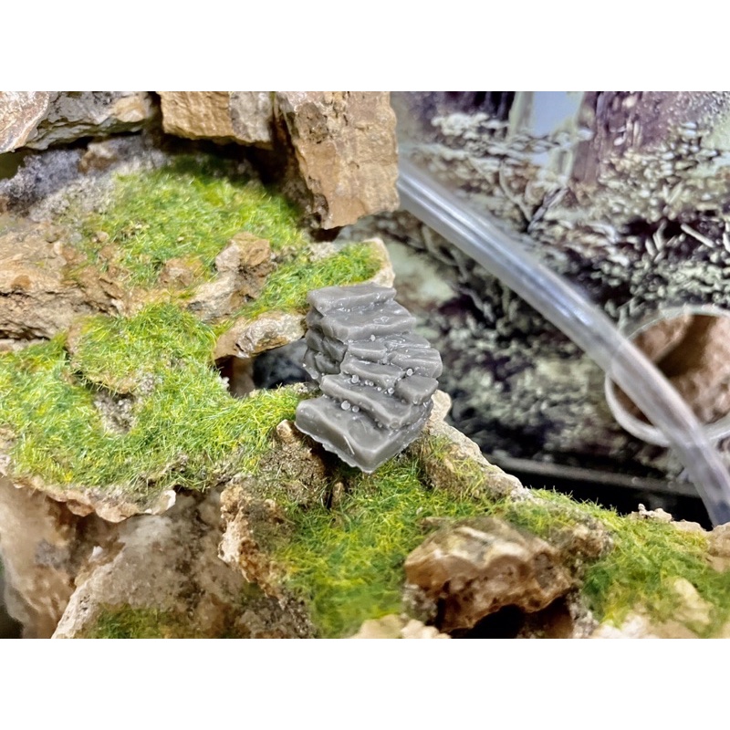 Bậc thang dáng cong mini trang trí tiểu cảnh, hồ cá, non bộ