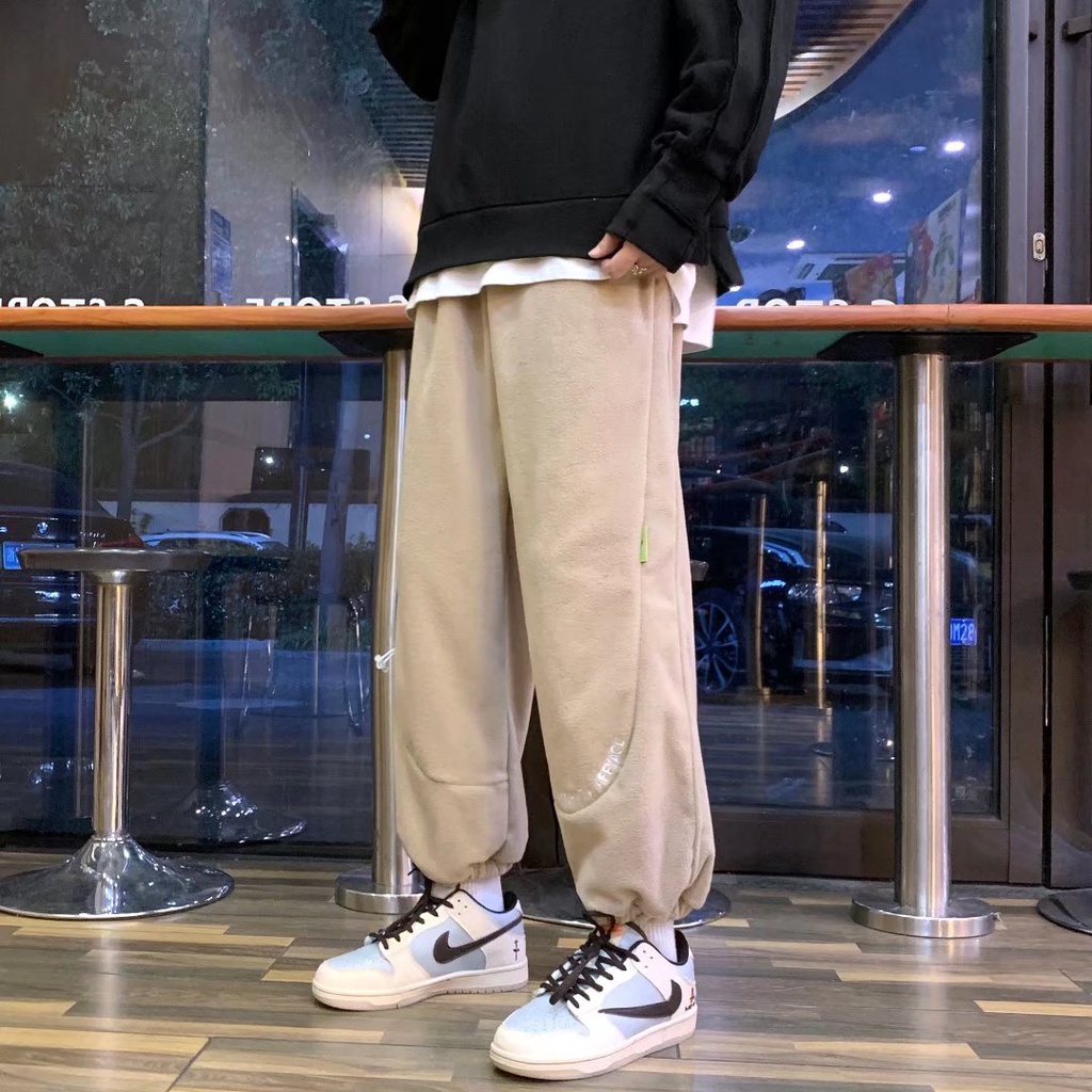 thời trang  bigsize bôngQuần Dài Ống Rộng In Chữ Phong Cách Hàn Quốc Thời Trang Cho Nam unisex simple jean Hàn Quốc